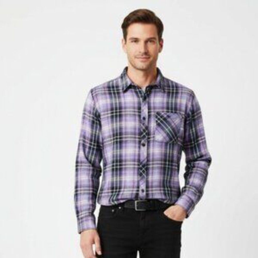 Woolrich‎ Plaid Gingham Long Sleeve Button Up Shirt Top XXL